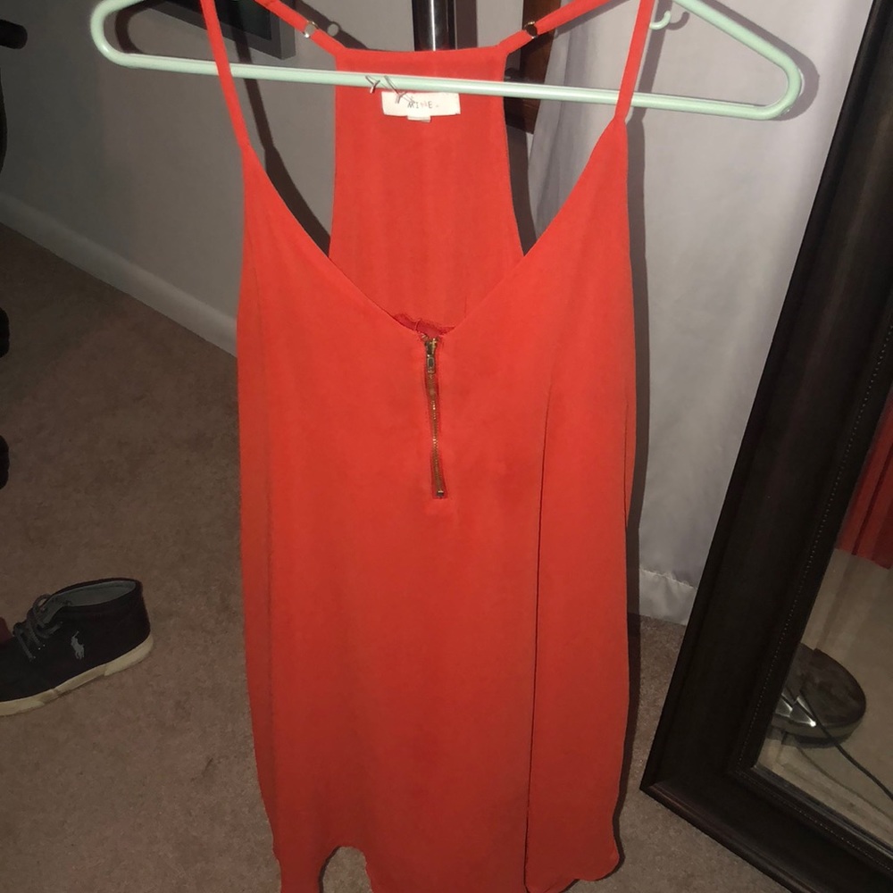 Orange zipper dress